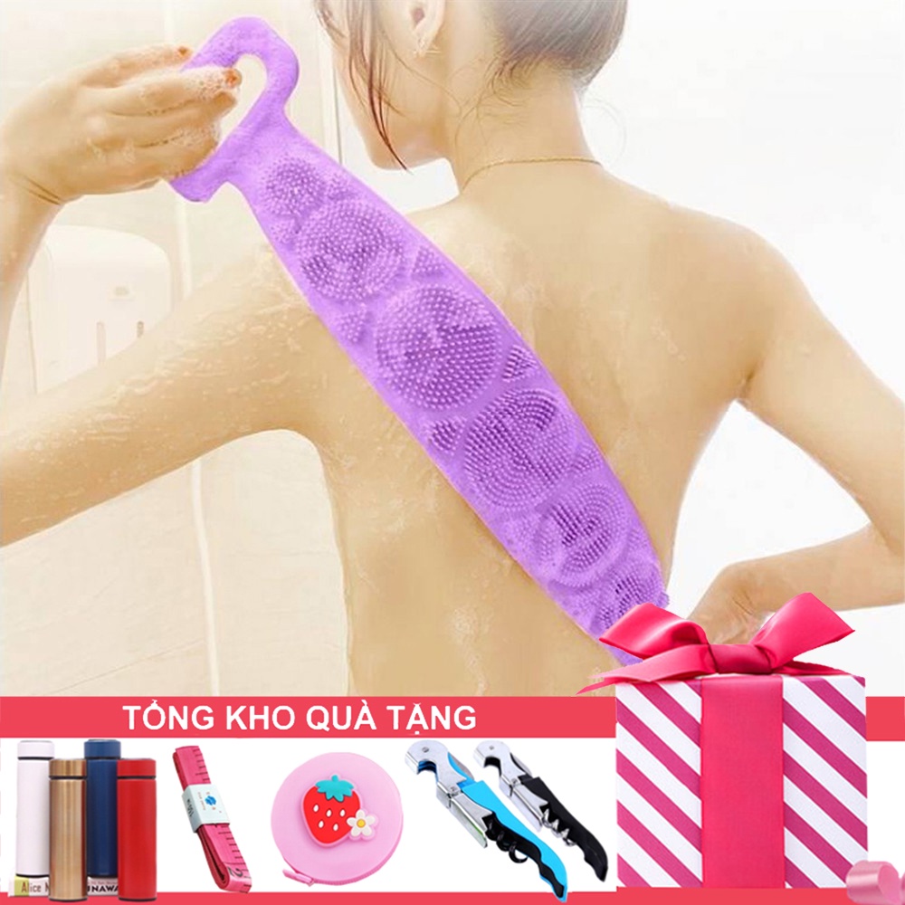 Dây Chà Lưng 2 Mặt Mẫu Mới - Chà Lưng Silicon - Đai Tắm Cọ Lưng Silicon - Dây Cọ Lưng Silicon