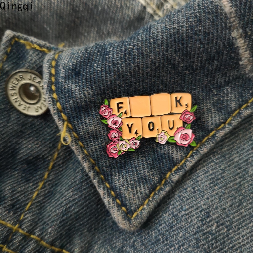 Ghim cài áo Miss Zoe hình hoa hồng/ bàn phím hoạt hình dễ thương