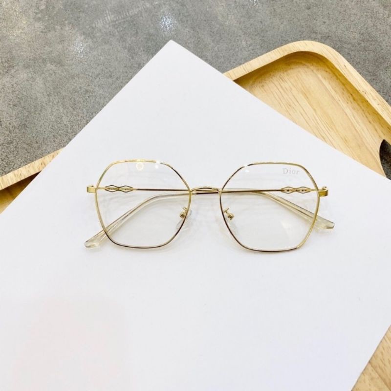 Mắt kính giả cận gọng kim loại cao cấp vintage