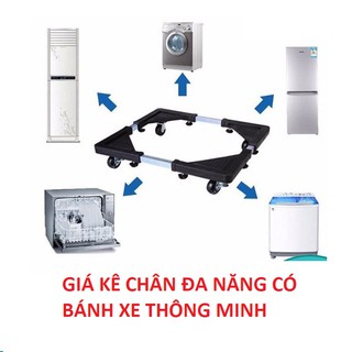Giá kê chân tủ lạnh máy giặt đa năng có bánh xe dễ dàng di chuyển