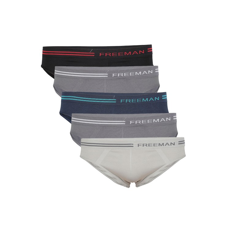 Combo 5 quần lót nam Brief Seamless Freeman 6017