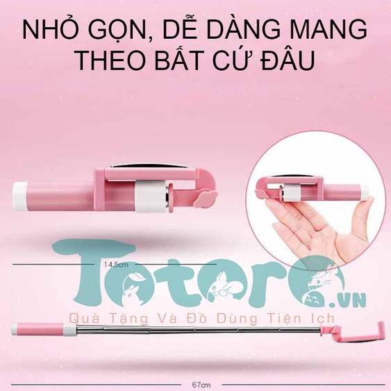 Gậy Selfie gắn gương Colorful