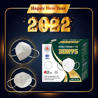Khẩu trang y tế 4 lớp 3DN95 Khánh An kháng khuẩn màng lọc đặc biệt giúp ngăn cản 95% bụi mịn và lọc khuẩn trên 98%