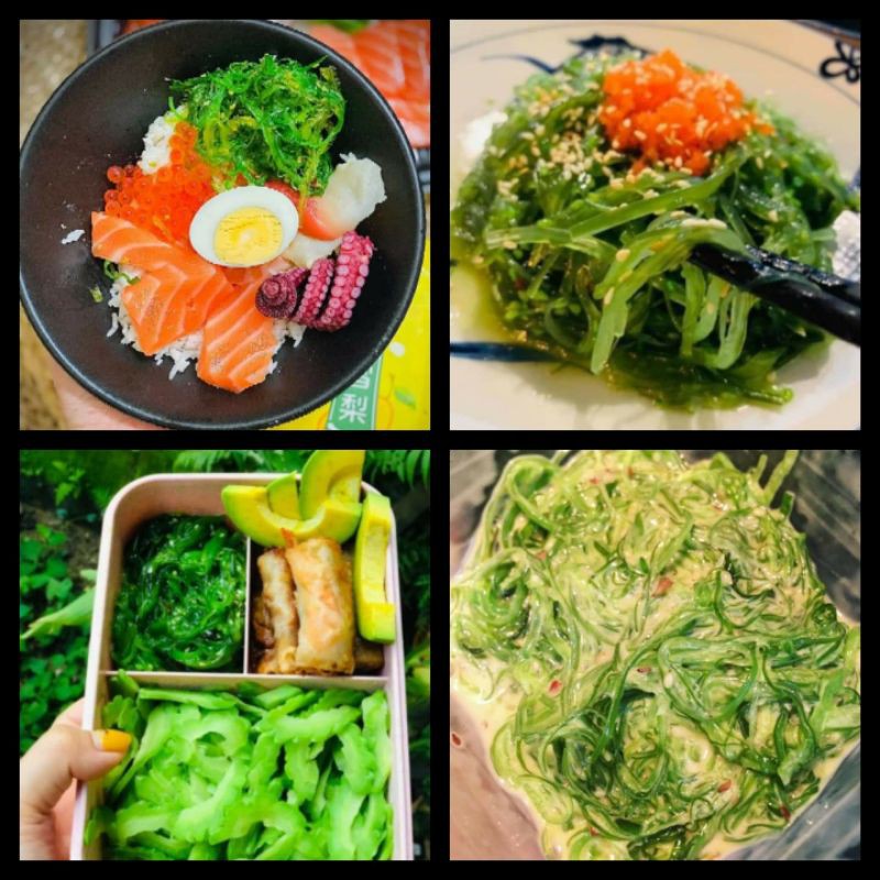 Salad rong biển tươi trộn mè Chuka Wakame Nhật Bản Nissi / Frozen seasoned Seaweed