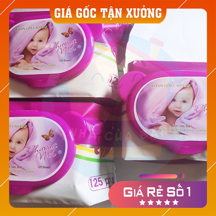 Khăn ướt cao cấp Phương Nam 125g BIBI CARE DÀY, DAI [ẢNH THẬT]