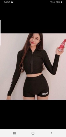 (Có sẵn) set bikini croptop cạp cao 2 màu siêu hot