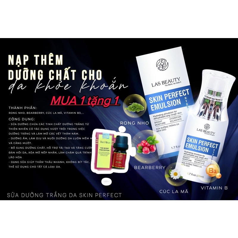 (Tặng Quà)SỮA DƯỠNG TRẮNG DA PHỤC HỒI LASBEAUTY_50g