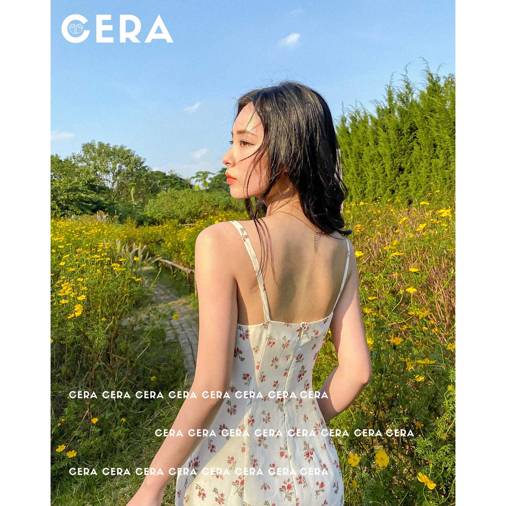 Đầm hai dây hoa nhí, váy 2 dây hoa nhí may 2 lớp, váy nàng thơ (có mút ngực và nút điều chỉnh dây) 🍓 CERA FASHION | BigBuy360 - bigbuy360.vn