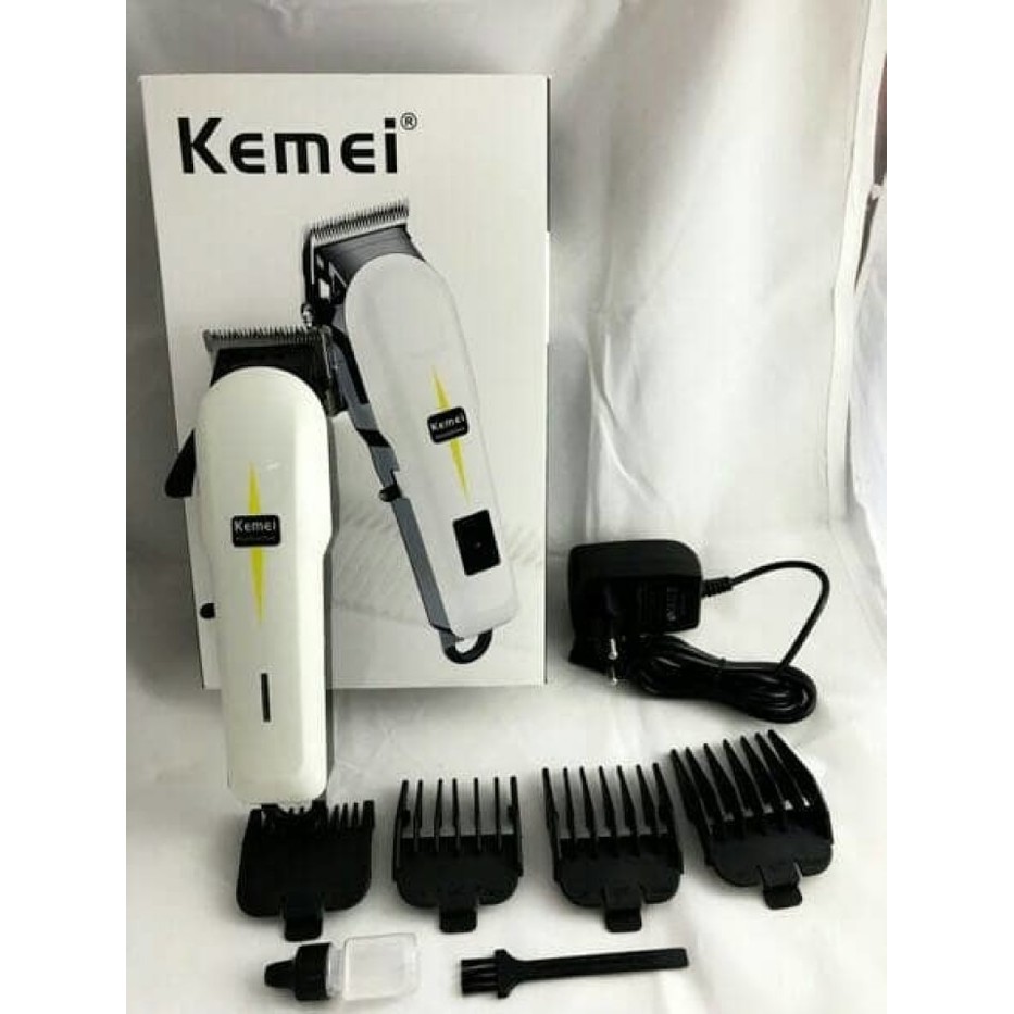 Tông đơ cắt tóc chuyên nghiệp không dây KEMEI KM809A tặng bộ kéo Tăng đơ cắt tóc
