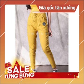 {GIÁ SỈ} Quần baggy thô thêu chữ_Kèm video và ảnh thật Full 4 màu Đen, Trắng, Be, Vàng