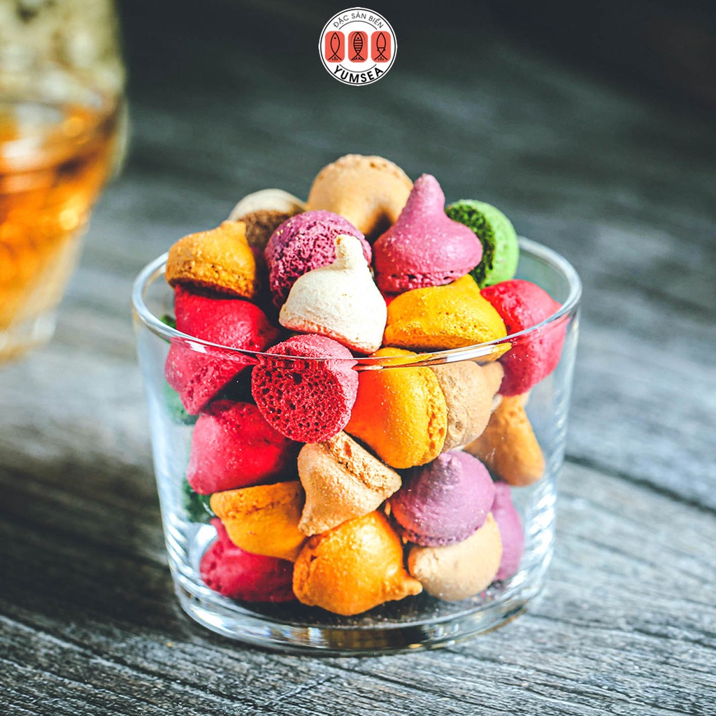 Bánh cookie macaron Đà Lạt, 80g, hũ, mẫu tobita, L’angfarm