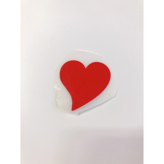 hình in decal sticker in áo trực tiếp, in lên tất cả các mặt vải, túi, quần vải hình trái tim đỏ