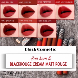 (Sẵn) Son  kem lì Black Rouge Cream matte Rouge 2020 CM01 CM02 CM03 CM04 CM05 CM06 CM07