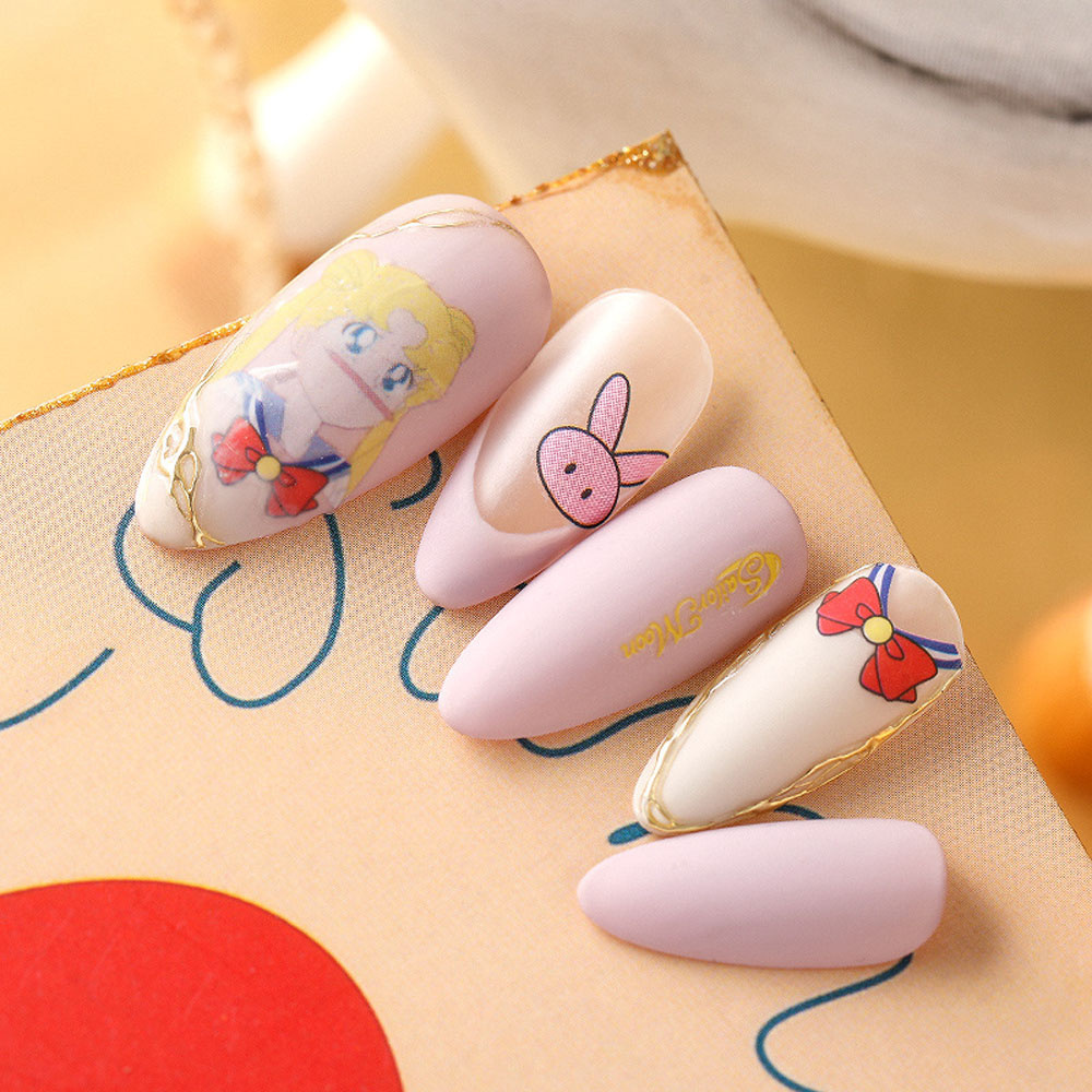 [Hàng mới về] Miếng dán trang trí móng tay nghệ thuật thủ công họa tiết hoạt hình 3d xinh xắn cho nữ