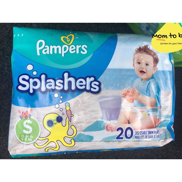 Tã quần bơi và đi biển cho bé nhập từ Mỹ Pampers Splashers S20/M18/L17