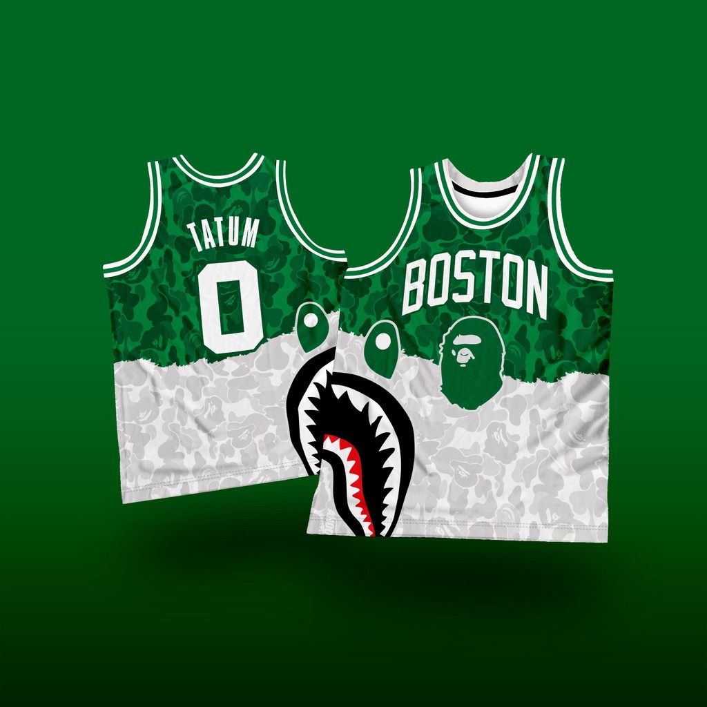 Boston CELTICS BAPE TATUM GC JERSEY Thăng Hoa Đầy Đủ