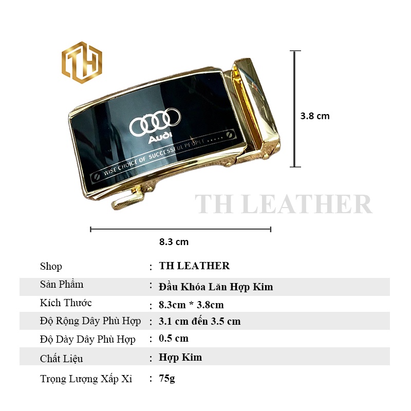 Đầu Khóa Thắt Lưng Nam Khóa Tự Động, Mặt Dây Nịt Khóa Tỳ Hợp Kim 3.5 cm Logo Xe