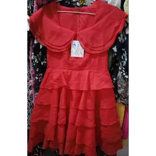 Đầm voan xếp tầng size s