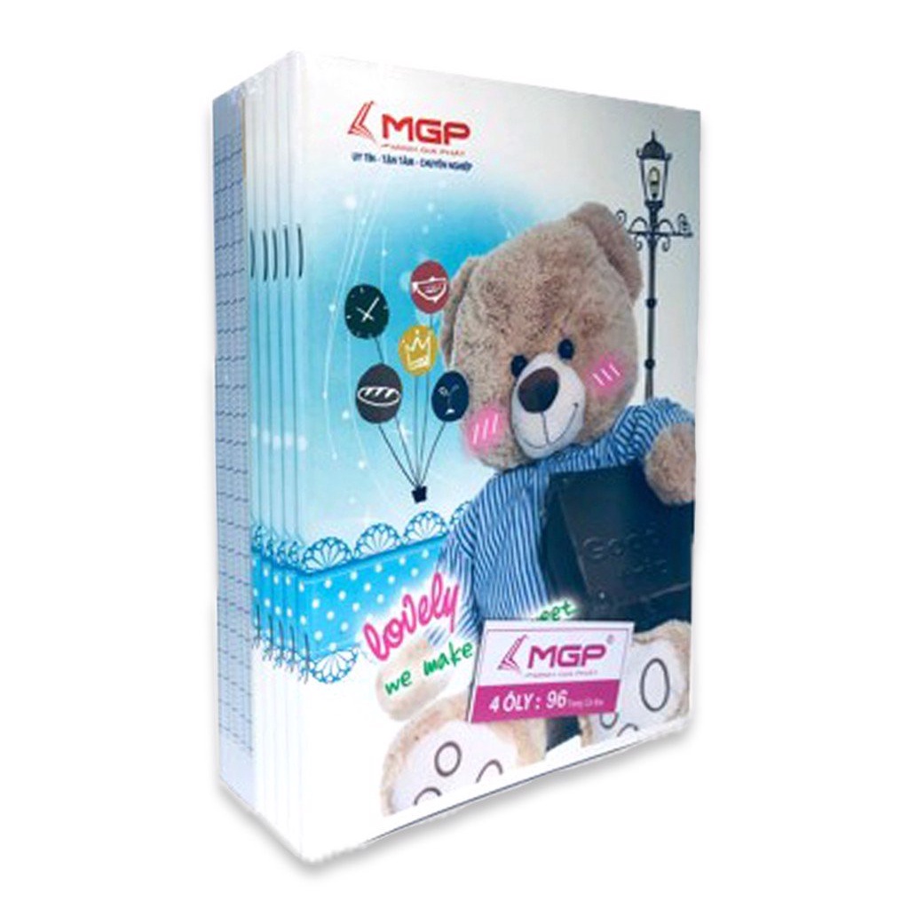 ( 1 Lốc ) Tập Vở Gấu Teddy 96 200 Trang KT:158x205mm Độ Dày 80 ( Vừa ) Minh Gia Phát Camshop