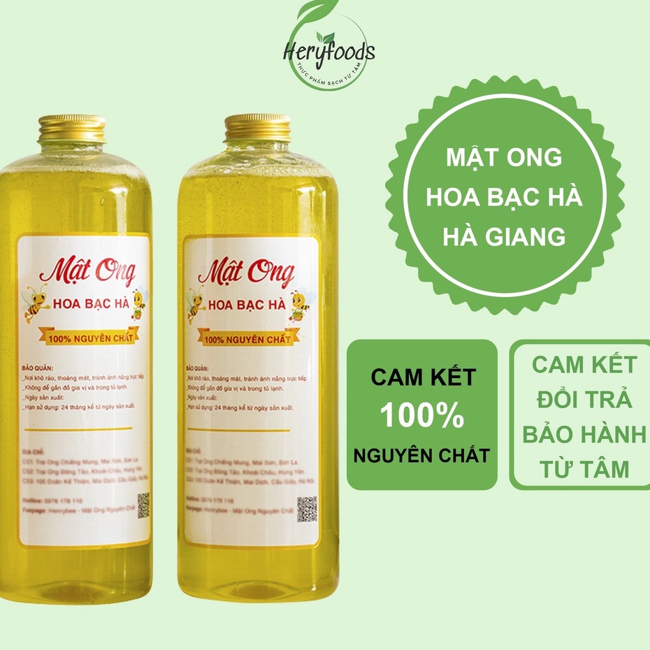 Mật ong rừng hoa bạc hà nguyên chất hà giang tự nhiên cao cấp Henrybee