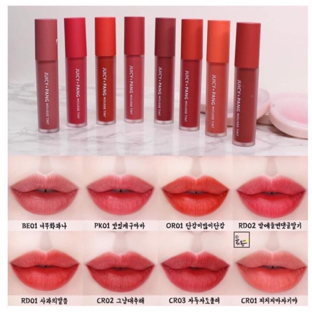 (TRẢ ORDER/ LIÊN HỆ TRC KHI ĐẶT) SON APIEU JUICY PANG MOUSSE TINT