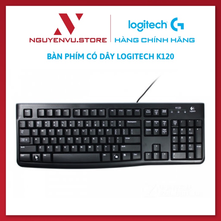 Bàn Phím Có Dây Logitech K120 - Hàng Chính Hãng