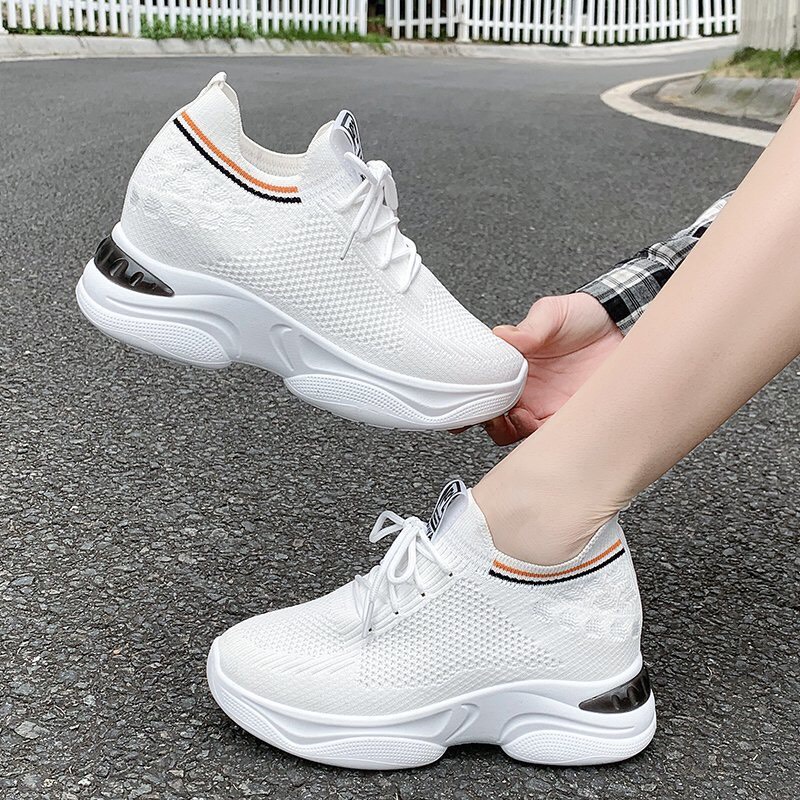 GIÀY NỮ ĐỘN ĐẾ 7 PHÂN SPORT CỔ VIỀN CO GIÃN GIÚP TĂNG CHIỀU CAO PHÙ HỢP ĐI CHƠI, DU LỊCH