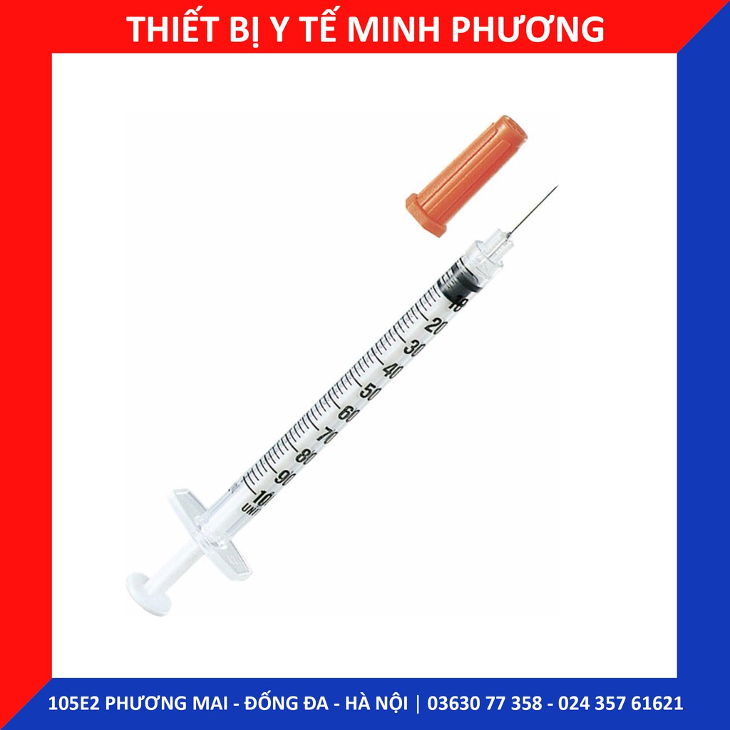 [Bán lẻ 10 chiếc] Bơm tiêm tiểu đường Insulin 1ml Omnican BBraun hộp 100 chiếc