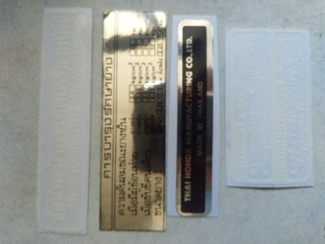 Tem thông số HONDA Wave  THAILAND