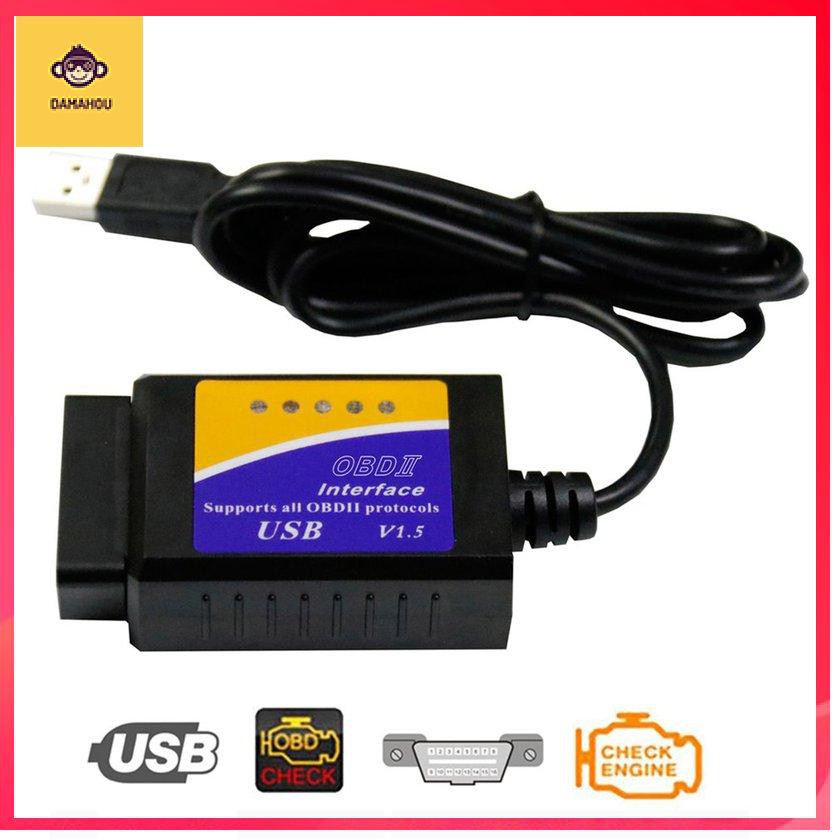 Máy quét chẩn đoán xe V04HU-1 Đầu đọc mã hỗ trợ giao diện USB OBDII