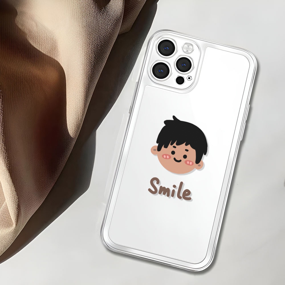 Ốp Điện Thoại Trong Suốt In Hình Bé Trai Bé Gái Cho iphone 14ProMax 14Plus 13 11 12 7 Plus X XR