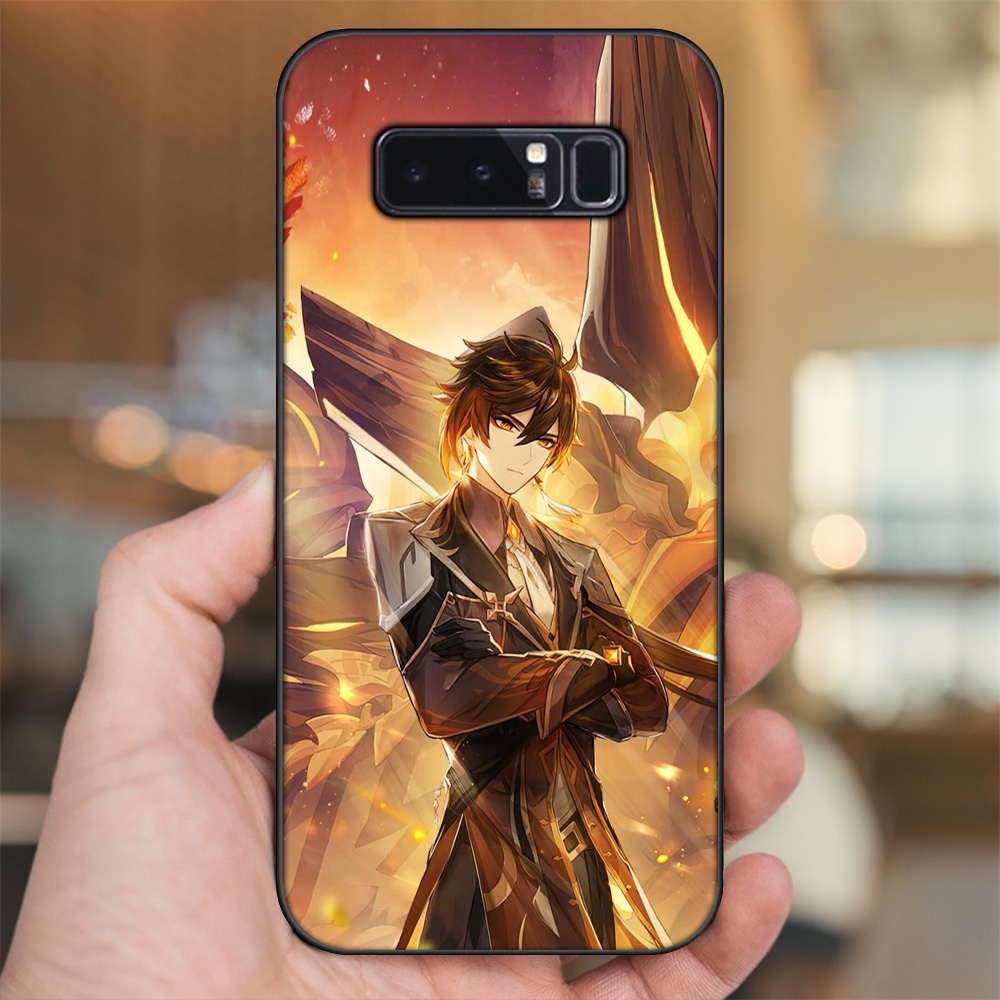 Ốp lưng Samsung Note 8 viền đen in hình Zhongli Genshin Impact