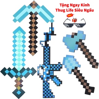 Combo Rìu Kiếm Cúp Súng Xẻng Minecraft Cực Đẹp [Tặng Kính Thug Life]
