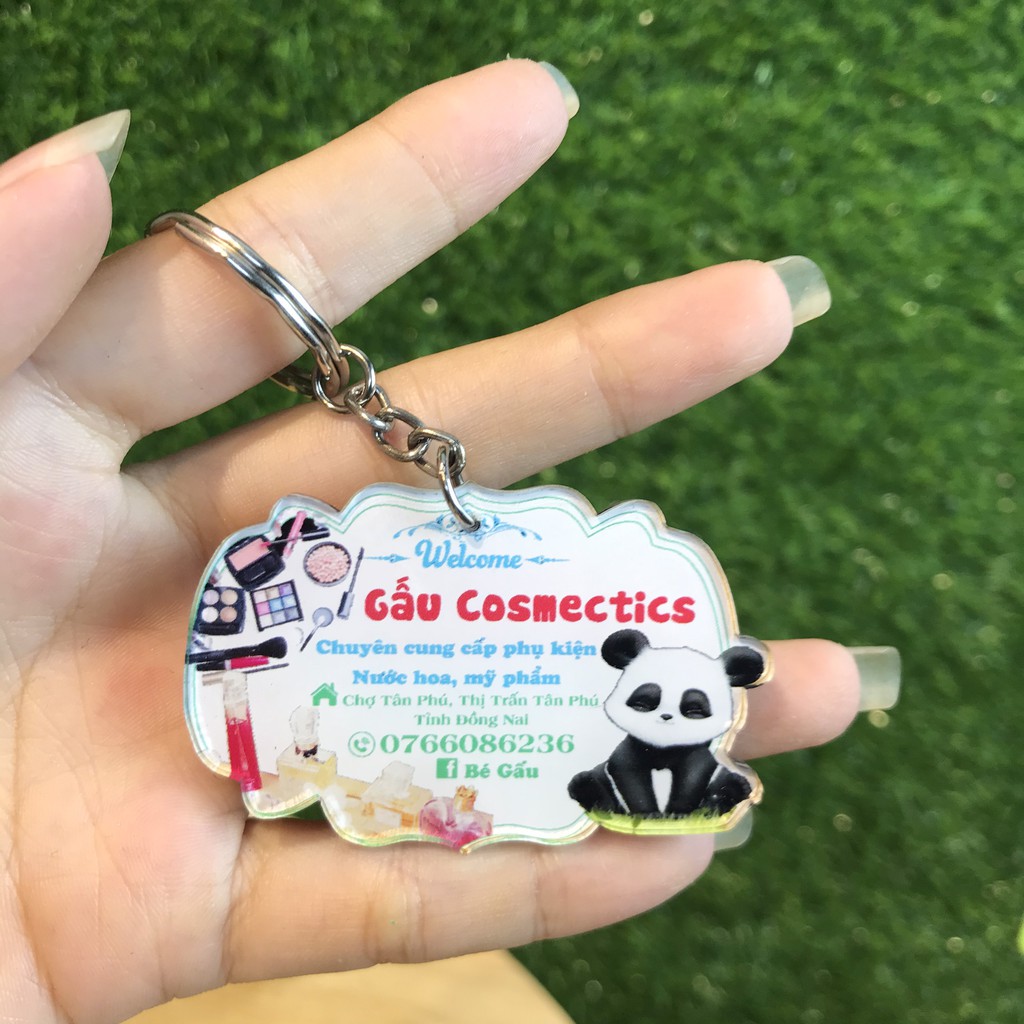 Móc khóa bảng hiệu mini in theo yêu cầu