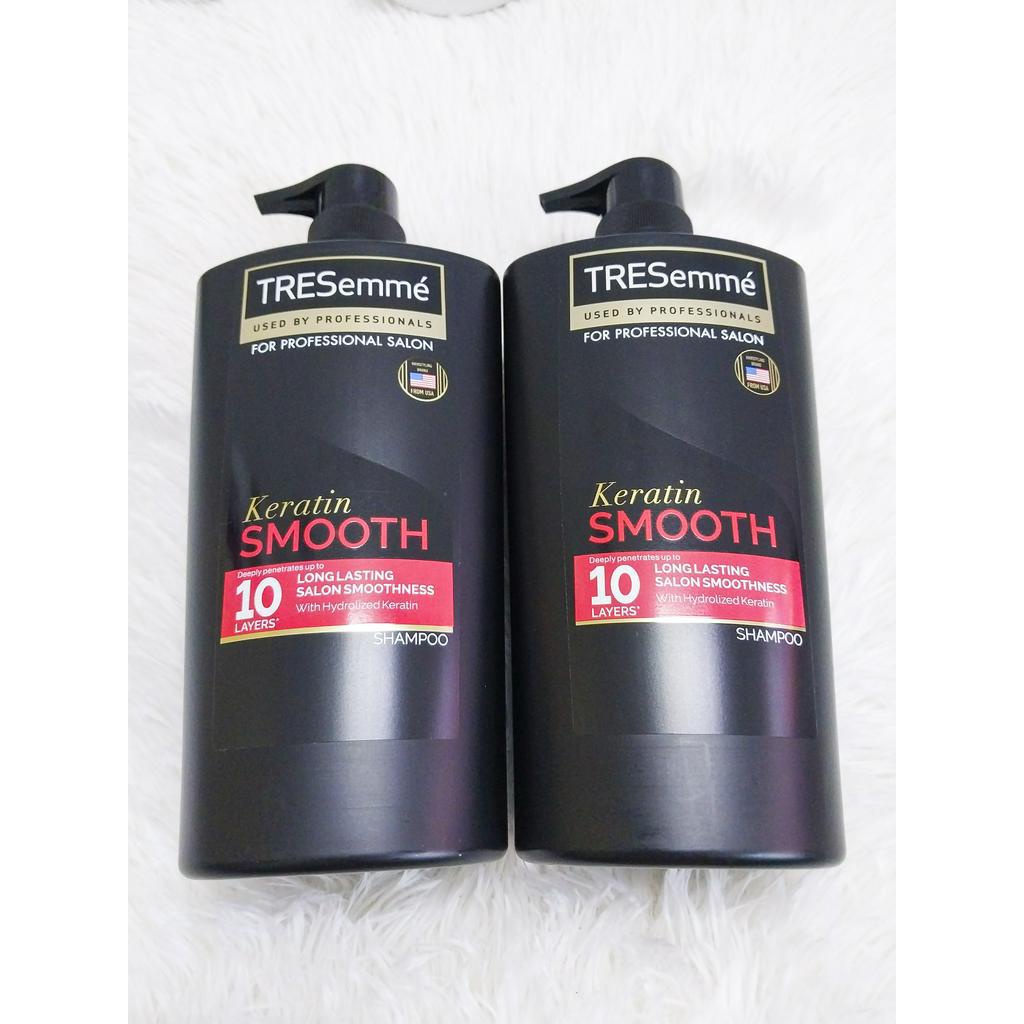 Bộ dầu gội + xả TRESemme 850g KARATIN SMOOTH chuẩn Salon