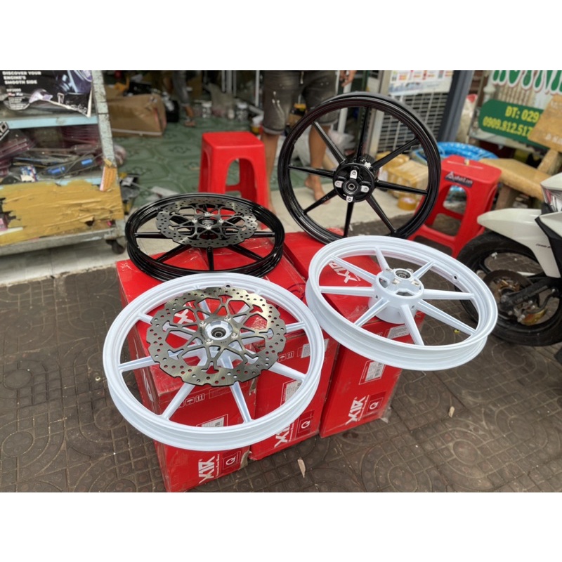 Mâm X1R 8 Cây Raider Sonic Tặng kèm đĩa trước 290mm