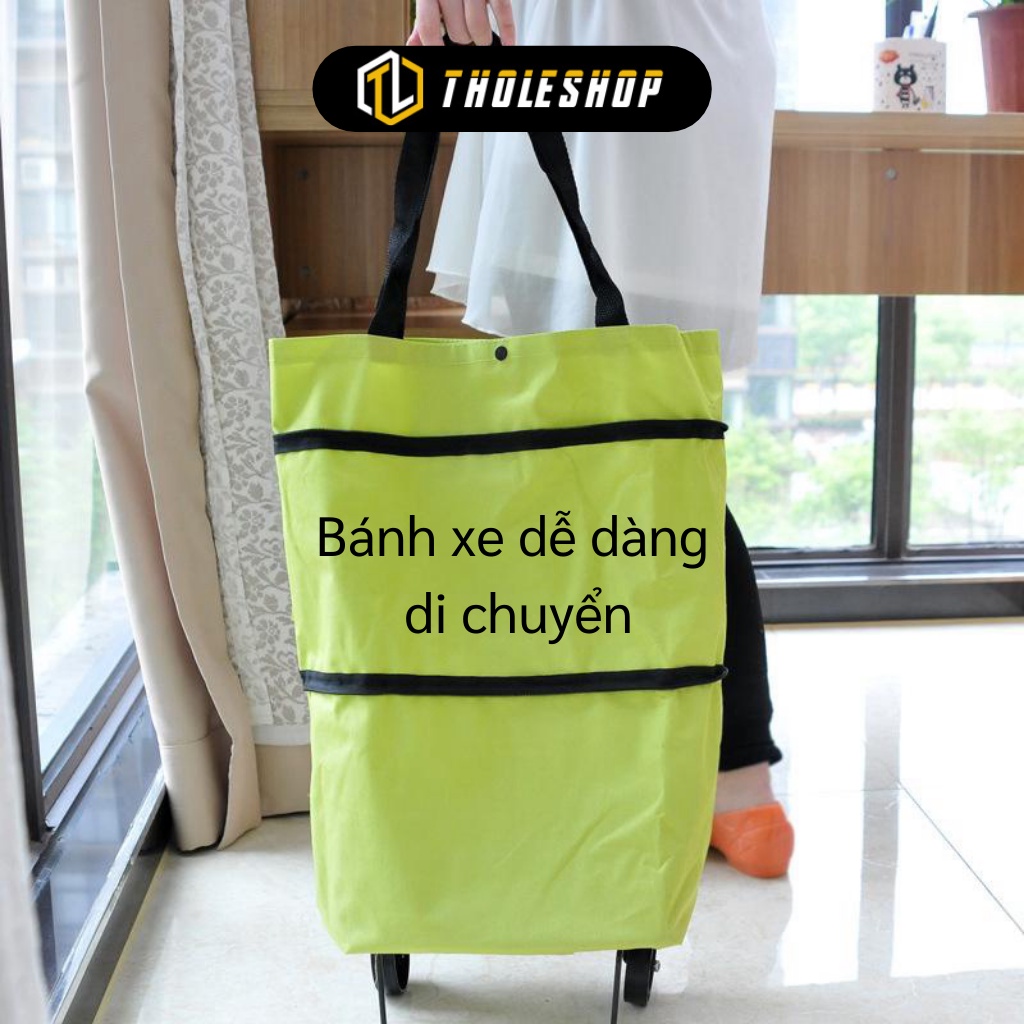 Túi Kéo - Túi Xách Đi Chợ, Giỏ Đựng Đồ Đi Siêu Thị Có Bánh Xe Kéo Tiện Lợi 4011