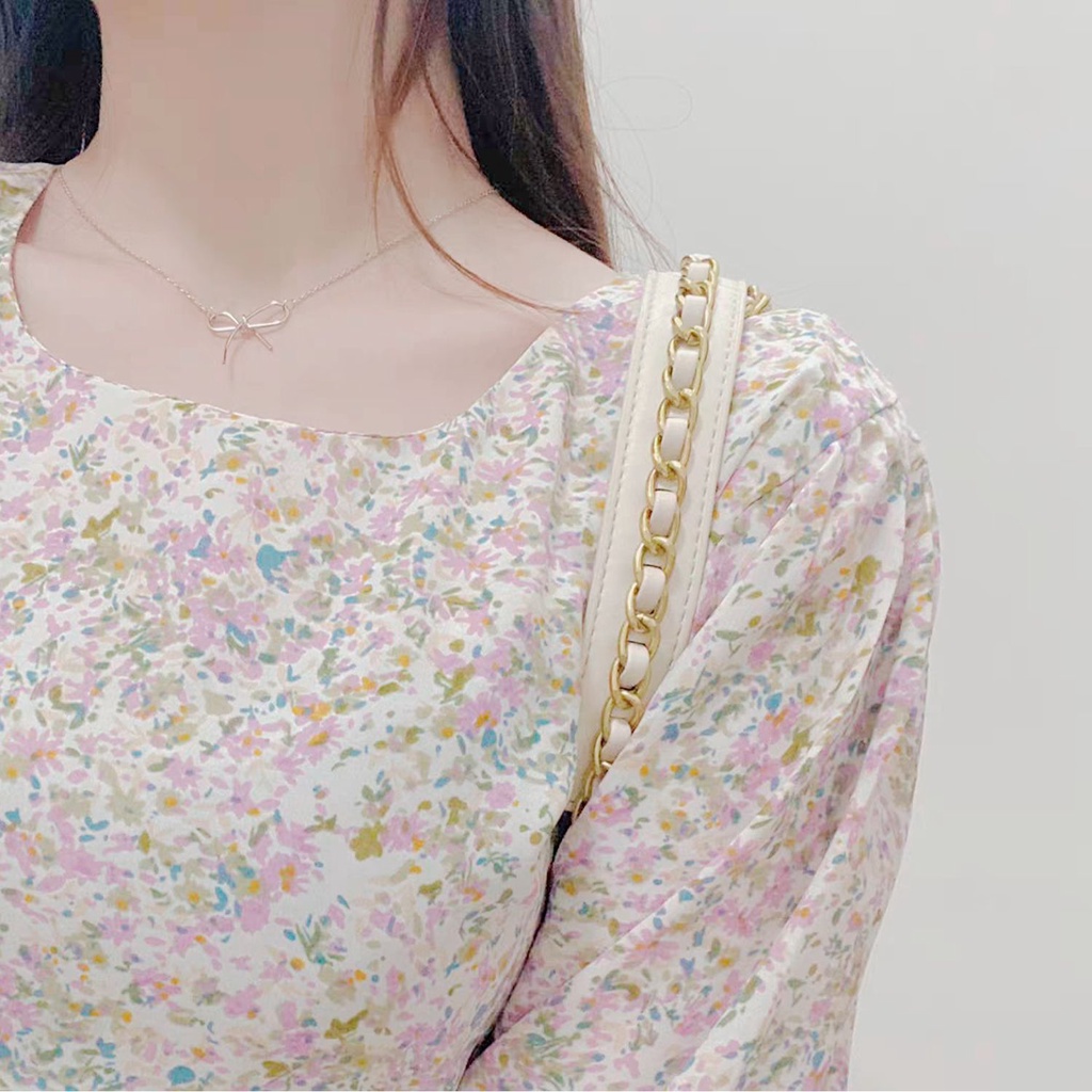 Dây Chuyền Nơ Đính Đá Cao Cấp Sang Trọng Giá Rẻ