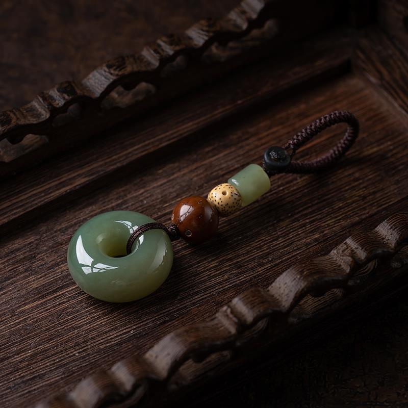 Móc Chìa Khóa Mặt Đá Ngọc Bích Chất Lượng Cao Làm Quà Tặng Cho Cặp Đôi