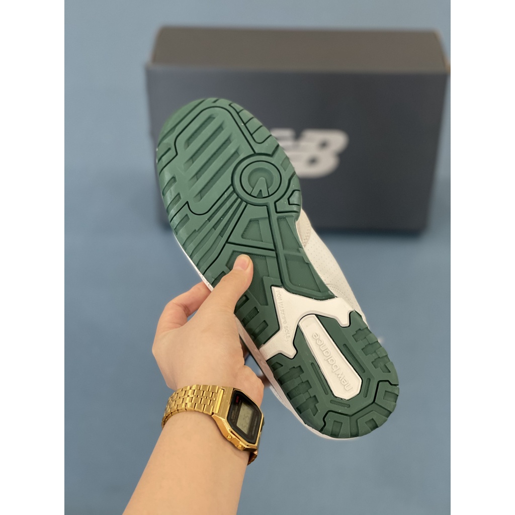 Giày Sneaker NB 550 White Green Cao Cấp Fullbox, Giày thể thao nam nữ newbalance 550 trắng xanh hot trend 2021