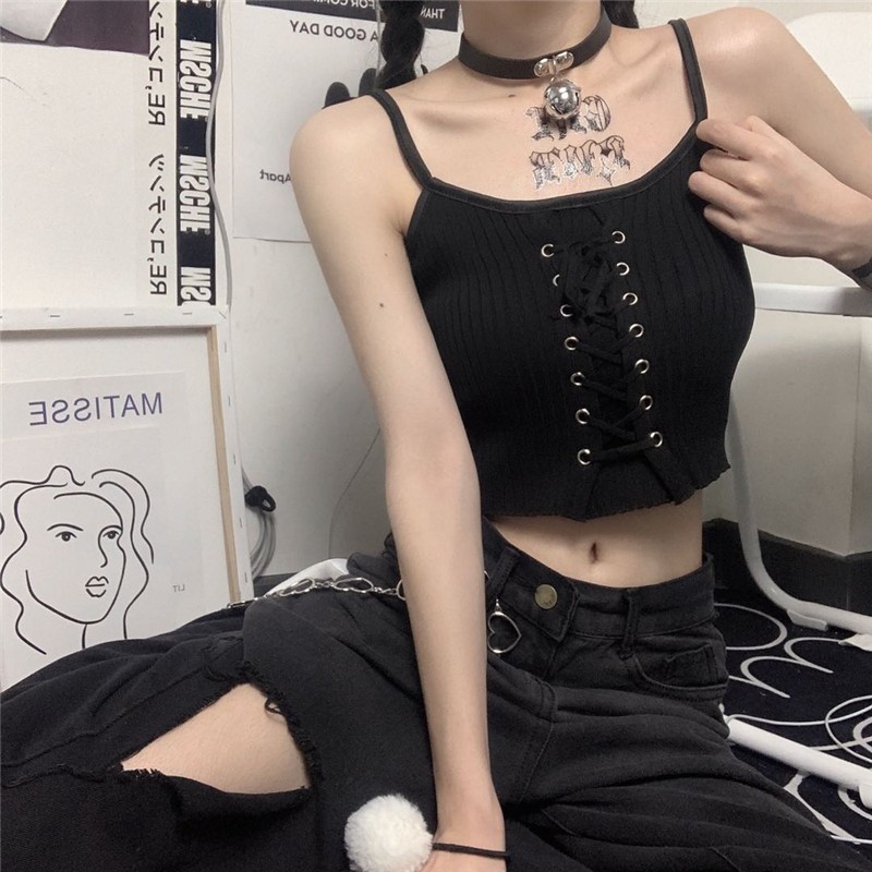 Áo Camisole Không Tay Phong Cách Harajuku Nhật Bản