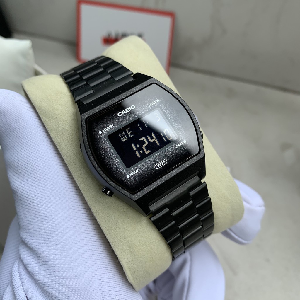 Đồng hồ Nữ Casio B640WBG-1B, đồng hồ chính hãng, đen nhũ lấp lánh