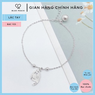 Lắc Tay Bạc Blue Peach Cute Cat LT546