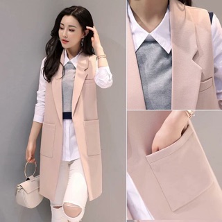 Áo vest dáng dài