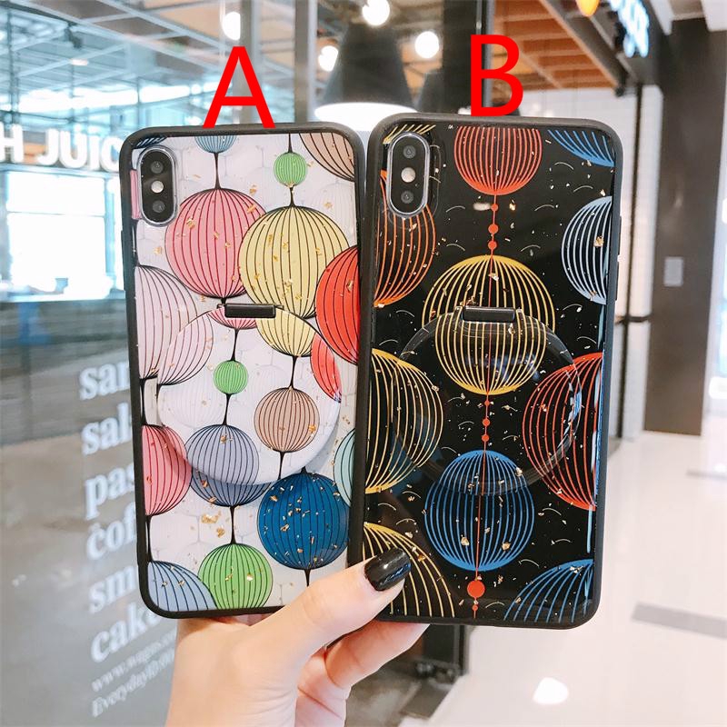 Casing iPhone 11 Pro Max X XS MAX 7 8 6 6S Plus TPU Soft Case Full Cover Mirror Holder