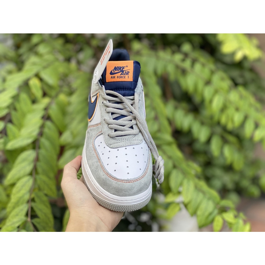 Giày AF1 Custom Xám Gót Cam Bản S.C Full Box+Phụ Kiện | BigBuy360 - bigbuy360.vn