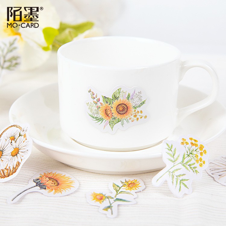 Bộ sticker/ Hình dán Kiểu Hoa Hướng Dương (46 Hình)