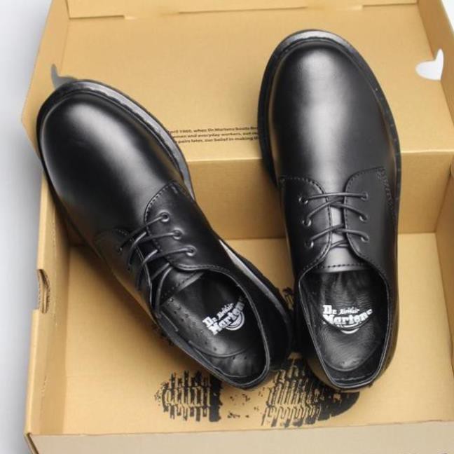 [Sale 3/3]Giày Da Bò 1461 2020 Full Black .Giày Dr.Martens Thailand Chính Hãng(1461.F.Black) -x13