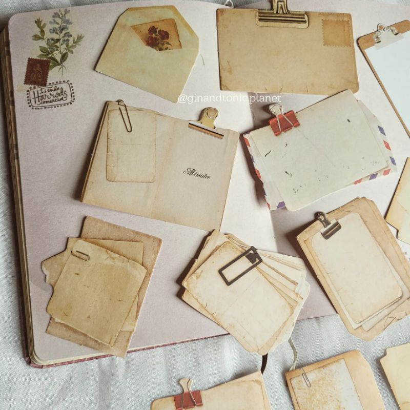 Set 15 sticker Handwritten Letter phong cách cổ điển dùng trang trí bullet journal - ginandtonic