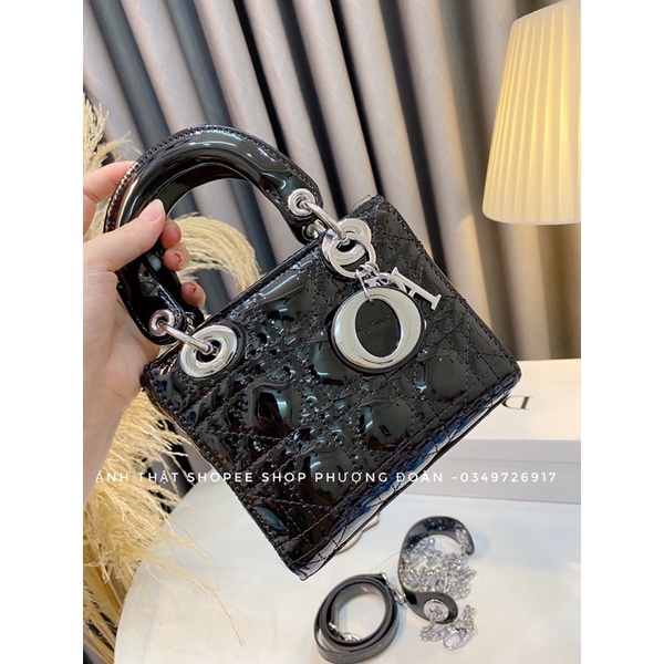 [TAG TRĂNG] Túi Đ da bóng size 17cm-20cm Full box Sang chảnh